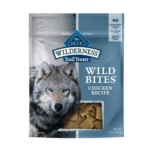 Blue Buffalo Wilderness Grain-Free Chicken Bites Trail Treats, 4 Oz. Bag