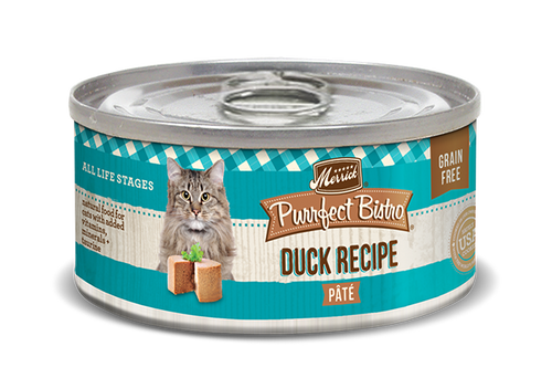 Merrick Purrfect Bistro Grain Free Duck Pate Canned Cat Food, 5.5 Oz.