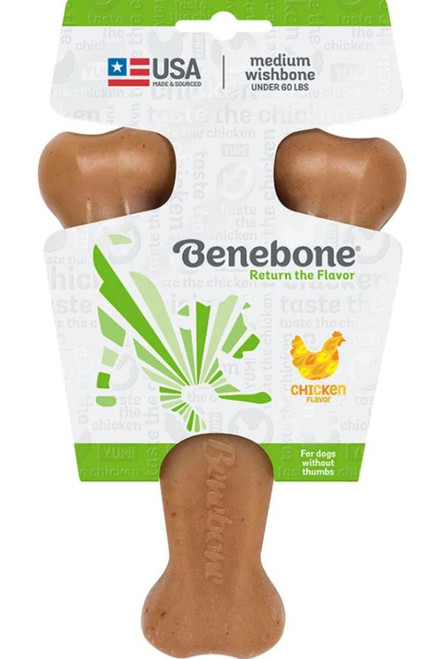 Benebone Chicken Flavor Wishbone Dog Chew, MD.