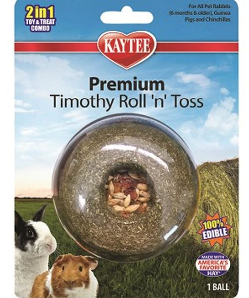 Kaytee Premium Timothy Roll 'N' Toss Small Animal Treat