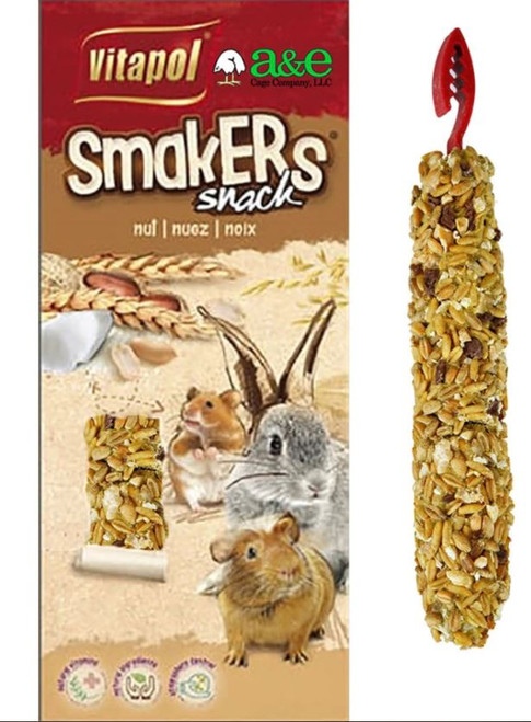 A&E Vitapol Smakers Small Animal Treat Stick, Nut, 2 Pk.