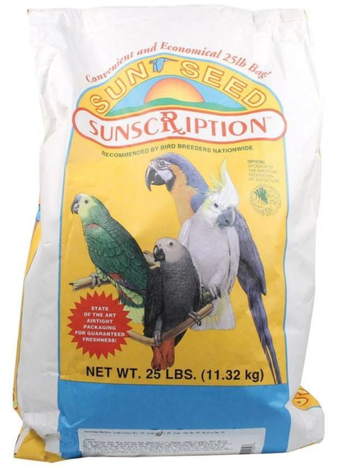 Sunseed Parrot Fruit/Veggie Formula Bird Food, 25 Lbs.