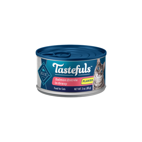 Blue Buffalo Tastefuls Flaked Salmon Entree In Gravy Canned Cat Food, 3 Oz.