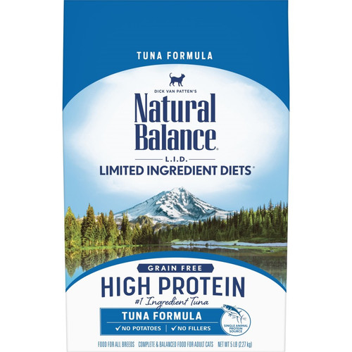 Natural Balance L.I.D. High Protein Tuna Formula Dry Cat Food, 5Lb. Bag