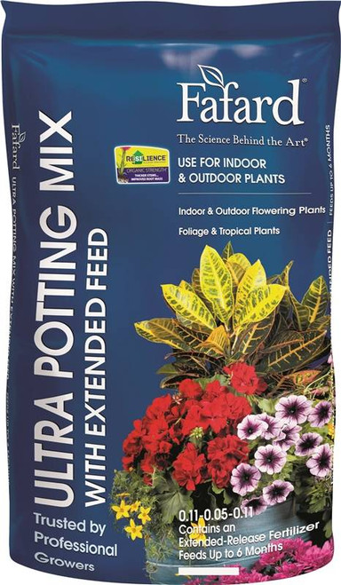 Sun Gro Fafard Ultra Potting Mix With Extended Feed,  1 Cu. Ft. Bag