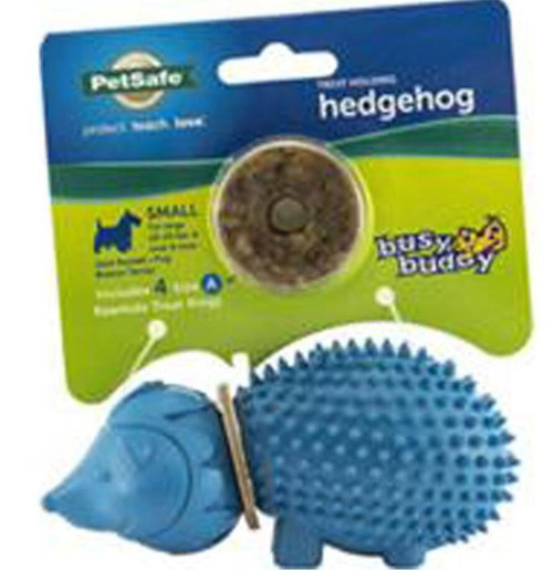 PetSafe Busy Buddy Treat Holding Hedgehog Dog Toy, MD, Blue