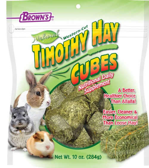 Brown's Timothy Hay Cubes, 10oz. Bag