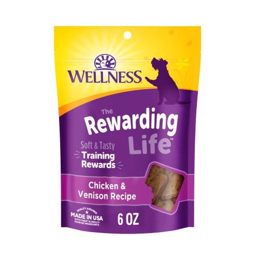 Wellness Rewarding Life Chicken & Venison Grain-Free Dog Treats 6oz