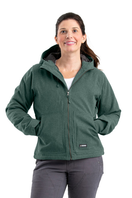 Berne Women's Vintage Washed Duck Hooded Jacket Blue Berne Women's Vintage Washed Duck Hooded Jacket Blue
