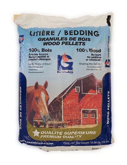 Langebec Horse Bedding Wood Pellets, 35lbs