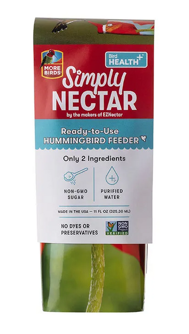 Bird Health + Simply Nectar Ready-To-Use Hummingbird Feeder, 11oz