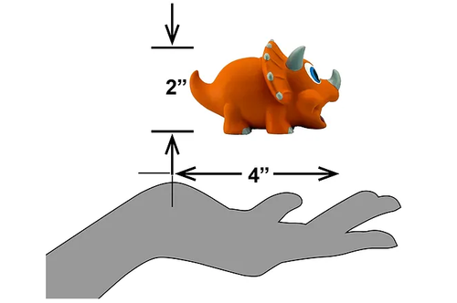 PetSport Jumbo Triceratops Hundespielzeug – 30,5 Cm, Naturkautschuk Mit Quietscher