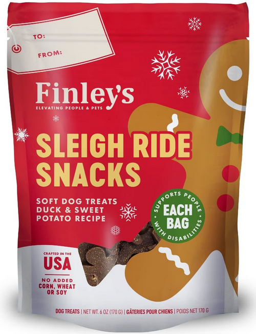 Finley's Sleigh Ride Snacks Duck & Sweet Potato Soft Dog Treats 6oz