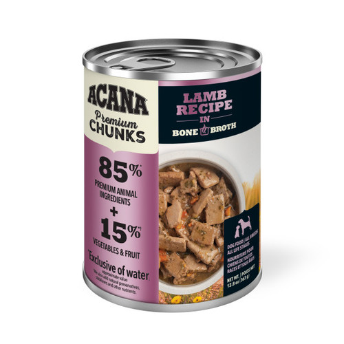 Acana Premium Chunks Grain-Free Beef Recipe Canned Dog Food 12.8oz