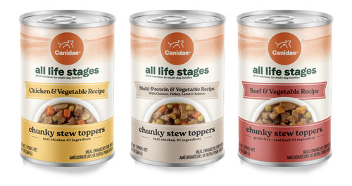 Canidae All Life Stages Wet Dog Food, Chunky Stew Toppers, 12.7oz.
