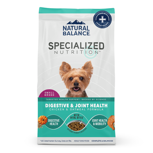 Natural Balance Specialized Nutrition Dry Dog Food, Small Breed Digestive & Joint Health Chicken & Oatmeal Formula