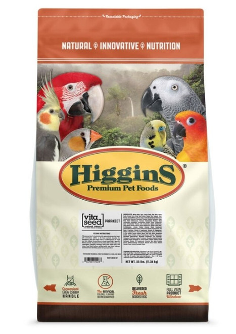 Higgins Premium Pet Foods Vita Seed Natural Blend for Parakeet 25lbs Higgins Premium Pet Foods Vita Seed Natural Blend for Parakeet 25lbs