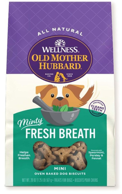 Old Mother Hubbard Crunchy Functional Fresh Breath Dog Biscuits, Mini, 20 oz Old Mother Hubbard Crunchy Functional Fresh Breath Dog Biscuits, Mini, 20 oz