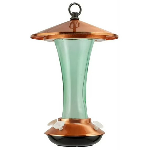 Woodlink Mid-Century Coppertop Hummingbird Feeder, 15oz Glass Bottle