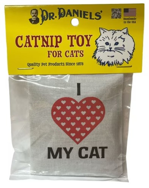 Dr. Daniels I Love My Cat Toy – 100% Catnip Filled