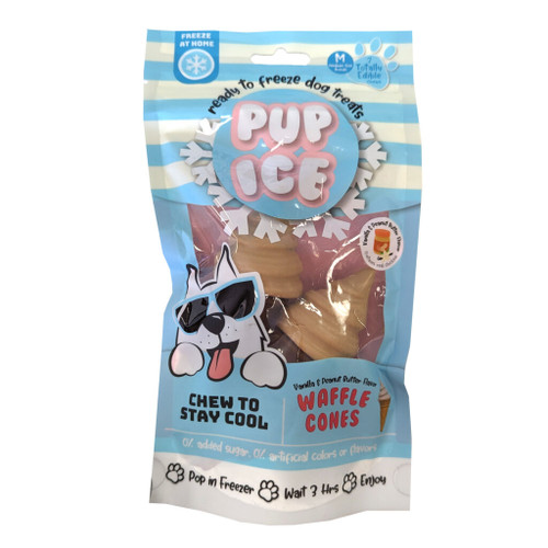 Pup Ice Vanilla & Peanut Butter Waffle Cone Dog Chew 2 Pack Pup Ice Vanilla & Peanut Butter Waffle Cone Dog Chew 2 Pack