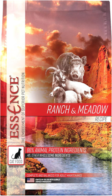 Essence Cat  Ranch & Meadow Recipe Grain-Free Dry Food, 4lbs.