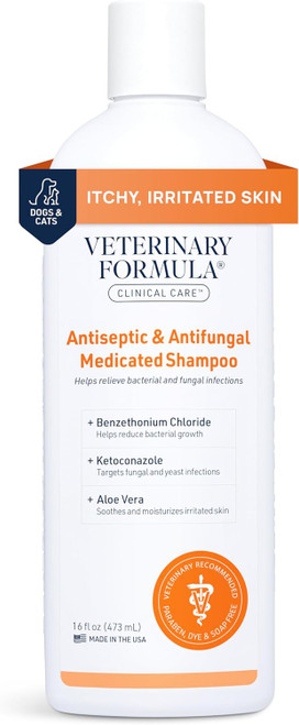 Veterinary Formula Clinical Care Antiseptic & Antifungal Medicated Shampoo, 16 fl oz. Veterinary Formula Clinical Care Antiseptic & Antifungal Medicated Shampoo, 16 fl oz.