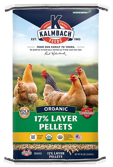 Kalmbach Feeds 17% Organic Layer, Pellet, 35lbs.