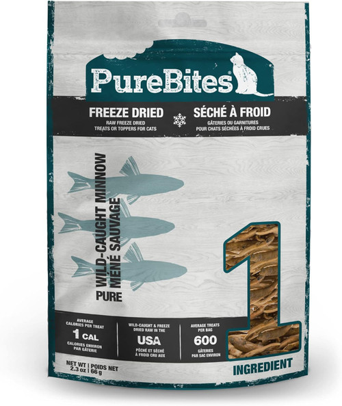 PureBites Freeze-Dried Minnow Cat Treats, 2.3oz.