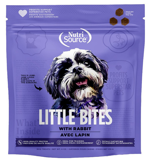 NutriSource Little Bites Rabbit Dog Treat, 6oz