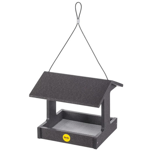 Bird’s Choice Recycled Plastic Fly-Thru Bird Feeder, Black