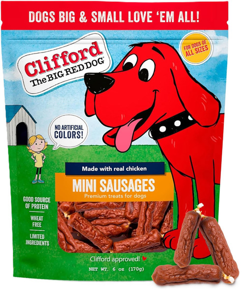 Clifford Soft & Chewy Mini Burgers Dog Treats, 6oz.