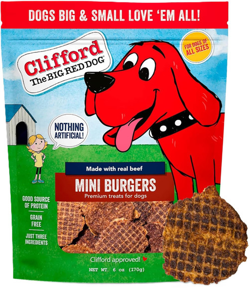 Clifford Soft & Chewy Mini Burgers Dog Treats, 6oz.