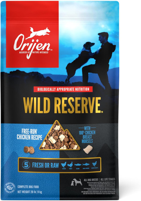 Orijen Wild Reserve Dry Dog Food, Free-Run Chicken Recipe, 20 lbs.