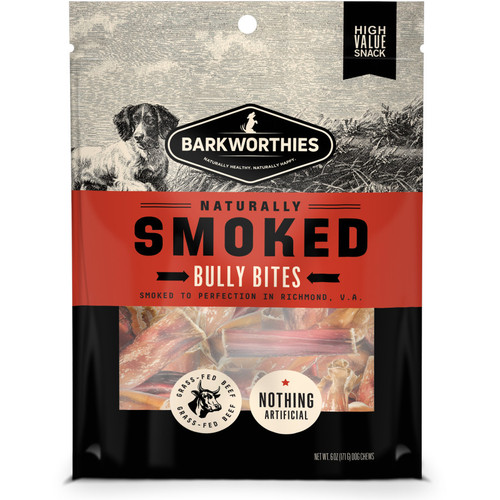 Barkworthies Smoked Bully Bites Dog Treats, 6oz.