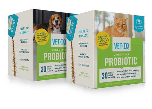VETIQ Probiotic Powder Sticks for Dogs & Cats, 30 Count