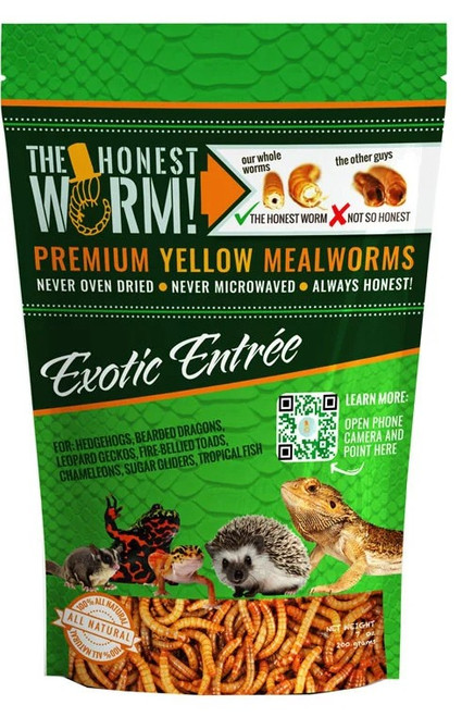 The Honest Worm! Exotic Entree Mealworms, 7 oz.