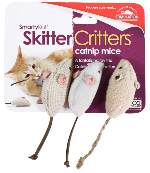 SmartyKat Skitter Critters Mice Catnip Toy