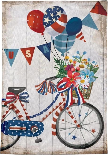 Evergreen Flag American Classic Bicycle Garden Flag