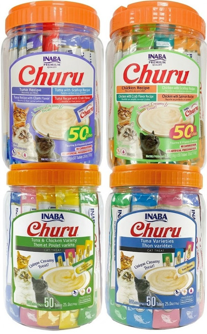 Inaba Churu Puree Cat Treats, 50pk.
