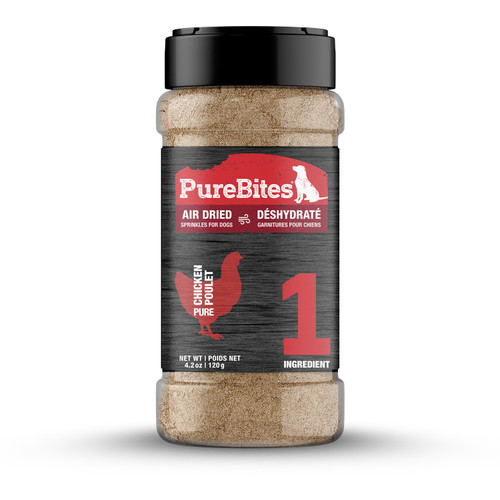 PureBites Air Dried Chicken Sprinkles Dog Food Topper, 4.2 oz