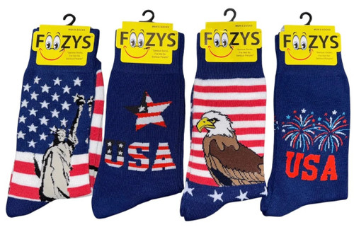 Foozy Patriotic Socks, Single Pair