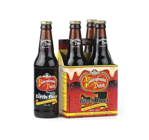 Pennsylvania Dutch Birch Beer, Glass Bottles, 12 Ounce, 4 Pack