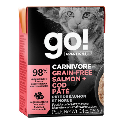 GO! Cat Carnivore Salmon & Cod Pate, 6.4 oz