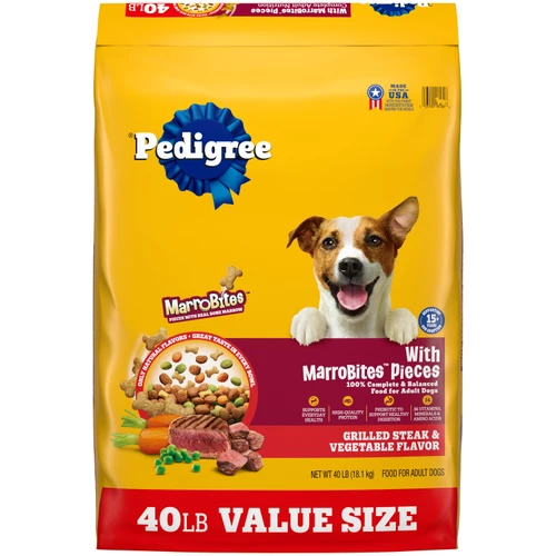 Pedigree Grilled Steak & Vegetable Dog Food, 40 lb