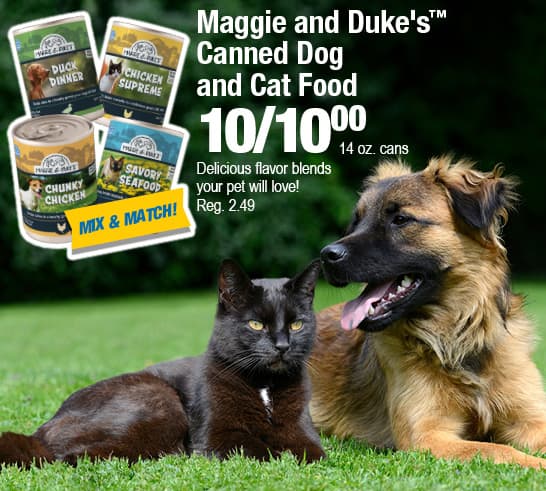 Maggie and Duke's Canned Dog and Cat Food - 10 for $10