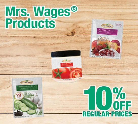 Mrs. Wages products 10% off
