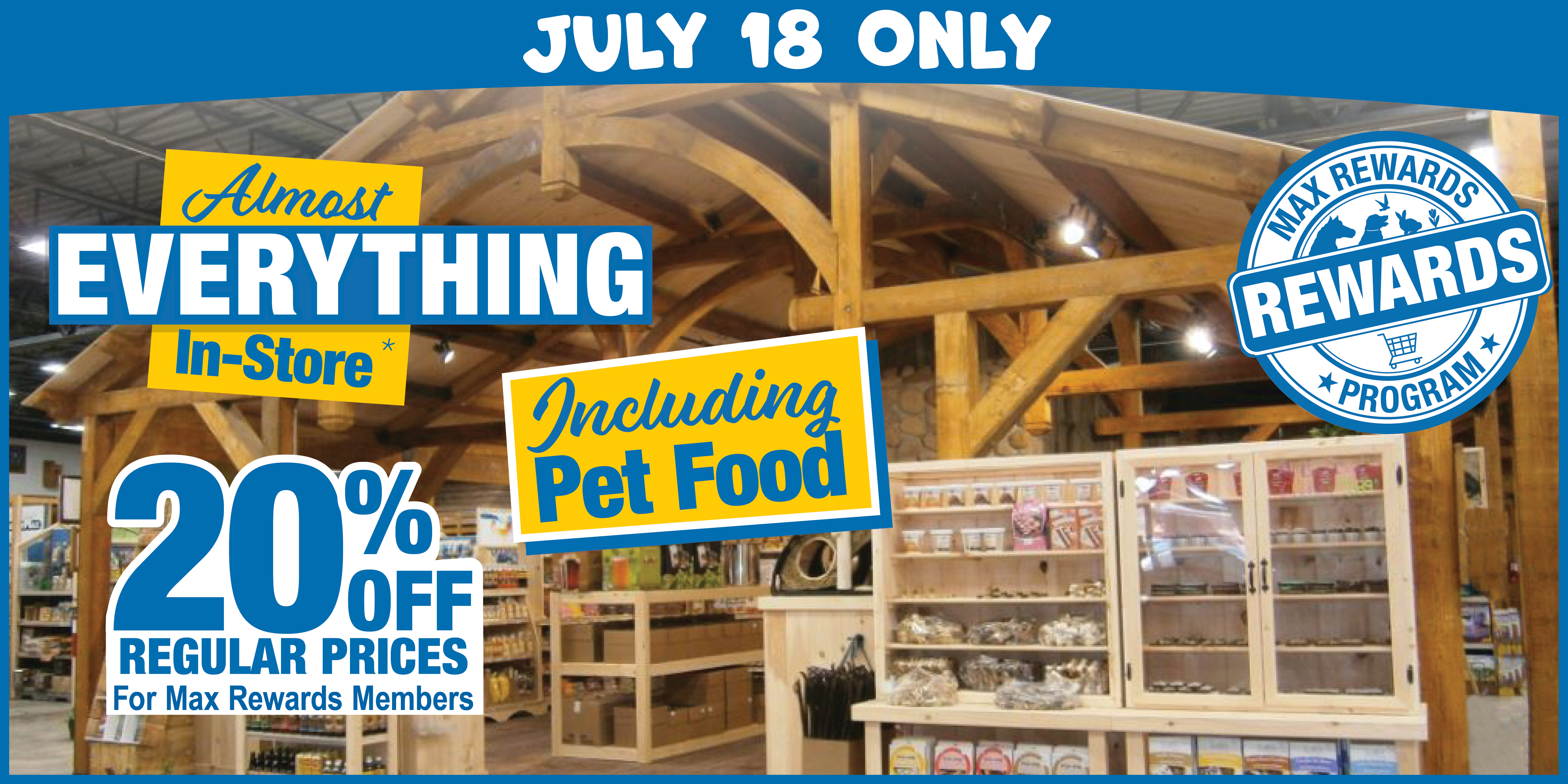 Almost Everything in-store 20% off July 18 only
