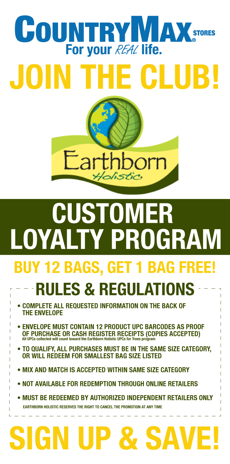 Earthborn Holistic Frequent Buyer Program