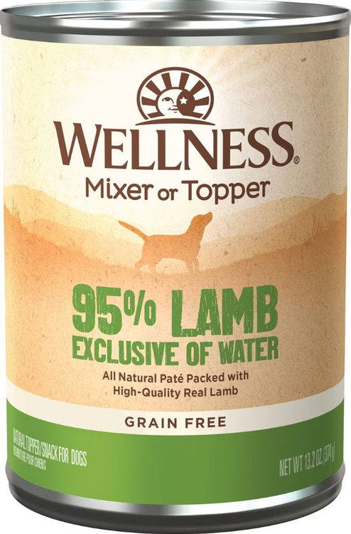 Wellness 95% Lamb Grain-Free Canned Dog Food, 13.2oz - CountryMax